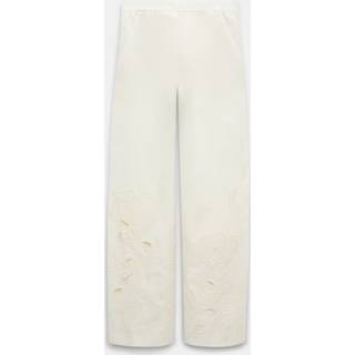 Dorothee Schumacher Embroidered Beauty linen wide-leg pants - white - XL