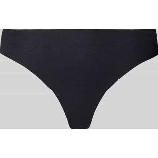 HANRO Thong - Invisible Cotton 0019 Black Large