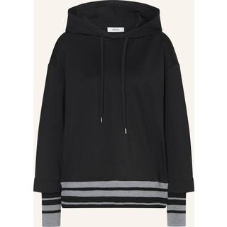 Reiss Reiss Black/Charcoal Alexi Drawstring Jersey Hoodie