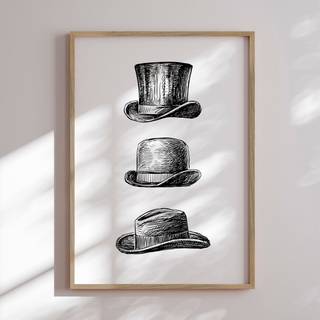 Plakat - Hats Plakat - Str:50 x 70 Cm - Incado
