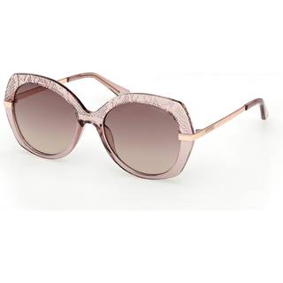 Guess Kvinde GU00215 57F Solbriller Injiceret Beige Brun Rund Normal