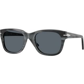 Persol Unisex PO3372S 1224R5 Solbriller Acetat Grå Blå Firkantet Normal