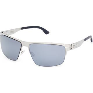 Ic! Berlin IC0061 Nate Polarized 20D 63 Solbriller Mænd Grå - Shiny Grey - 63mm