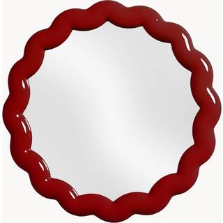 &k Amsterdam Mirrors And Clocks - 'Zigzag' mirror, red in Red Polyresin