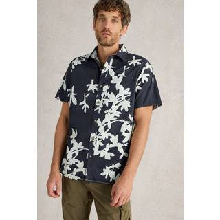White Stuff White Stuff Blue Blossom Short Sleeve 100% Cotton Printed Shirt