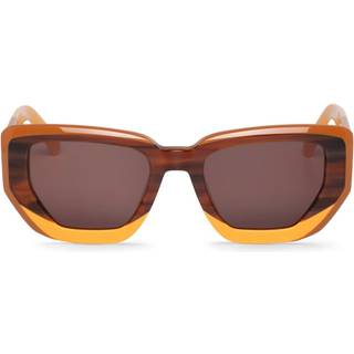 Mr. Boho Madalena BBG27-08 50 Solbriller Kvinder Brun - Striped Brown Horn Yellow Burnt Orange L - 50mm