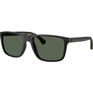 Emporio Armani Mand EA4033 500171 Solbriller Injiceret Sort Grøn Firkantet Normal