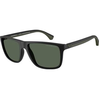 Emporio Armani Mand EA4033 500171 Solbriller Injiceret Sort Grøn Firkantet Normal
