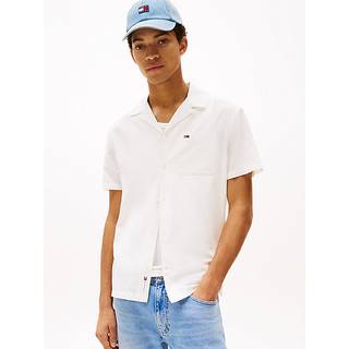 Tommy Jeans Linen Camp Shirt Cream