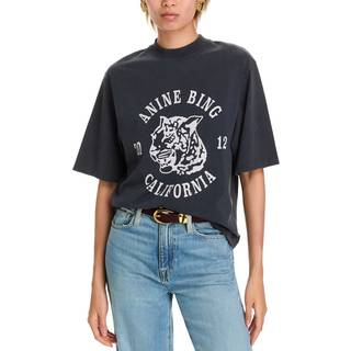 Anine Bing Avi Toppe & T-Shirts A-08-10922 Black (MEDIUM)