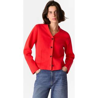 Whistles Whistles Red Seam Detail 100% Cotton Cardigan