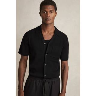 Reiss Reiss Fallon V-hals Collar Textured Knit Skjorter - Middel