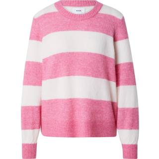 NÜMPH - Nuriette Big Stripe Pullover - Pink Cosmos - S/M - Lyserød - Knit