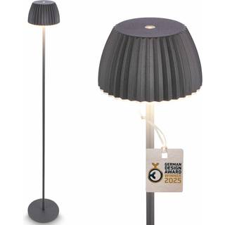 LED-gulvlampe Brilo unplugged Riffle, kobberfarvet