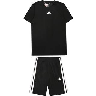 adidas adidas Black Train Essentials 3-Stripes T-Shirt Set Kids