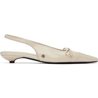 Zoey Slingback Heels - Bone Crinkled Patent 40
