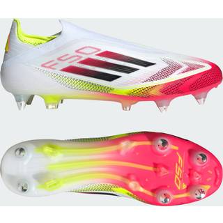 F50 Elite Laceless Soft Ground støvler - Cloud White / Core Black / Solar Yellow - 44