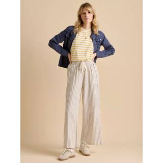 Brakeburn Brakeburn Cream Stripe Wide Leg Trousers