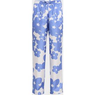 Marni Floral silk wide-leg pants - blue - XS