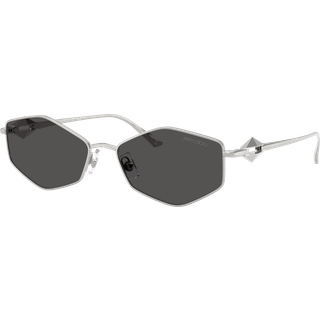 Jimmy Choo Kvinde JC4017 300287 Solbriller Metal Sølv Grå Rund Normal