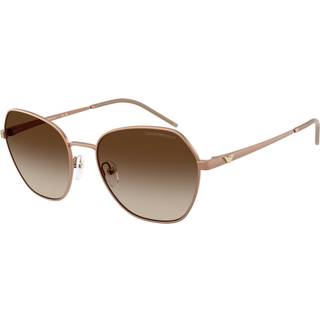 Emporio Armani Kvinde EA2161 340013 Solbriller Metal Brun Brun Geometrisk Normal Skygge