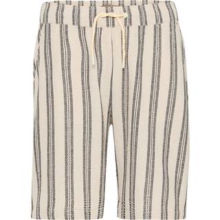 Blend Blend Cream Textured Striped Shorts