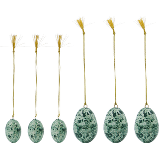 House Doctor Påskeæg Marble Green 6 Pak