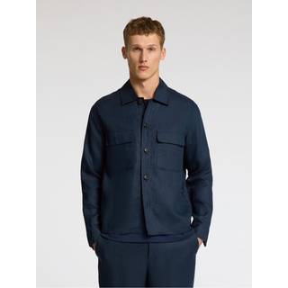 Relaxed-Wyatt Linen Overshirt, Outer Space, 50