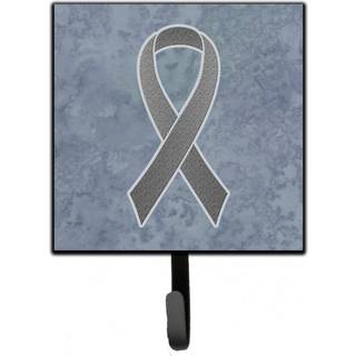 """" Caroline's Treasures AN1211SH4 Gray Ribbon for hjernekræftbevidsthed snor eller nøgleholder lille flerfarvet """"