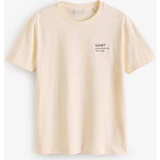 GANT Small Graphic Crew Neck T-Shirt Cream