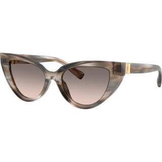 Dolce & Gabbana Kvinde DG4497 34493B Solbriller Acetat Grå Rosa Cat Eye Normal Skygge