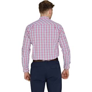 Raging Bull Raging Bull Pink Long Sleeve Large Check 100% Cotton Poplin Shirt