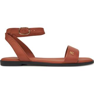 Leather TH Monogram Plaque Sandals