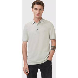 All Saints AllSaints Slate Green Mode Merino Polo Shirt