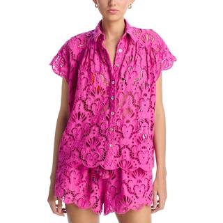 Farm Rio Cotton lace shirt - pink - M