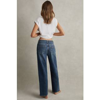 Reiss Reiss Mid Blue Selin Mid-Rise Straight-Leg Jeans