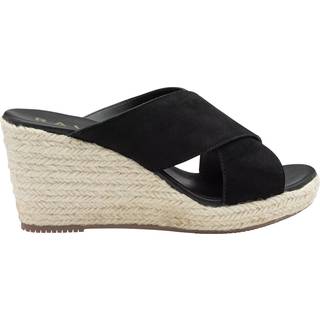 Ravel Ravel Black Suede Wedge Mule Sandals