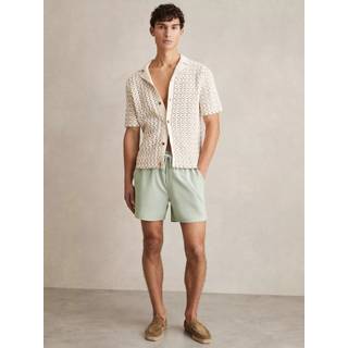 Reiss Reiss Mint Green Cliff Drawstring Swim Shorts - Small