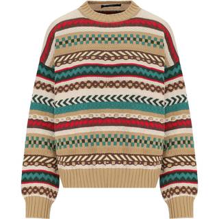 MAX MARA WEEKEND NOVARA BEIGE CREWNECK SWEATER