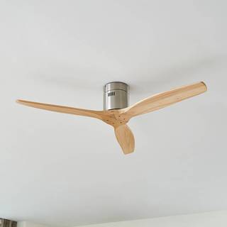 Lucande loftventilator Vindur, nikkel, DC, støjsvag, Ø 132 cm