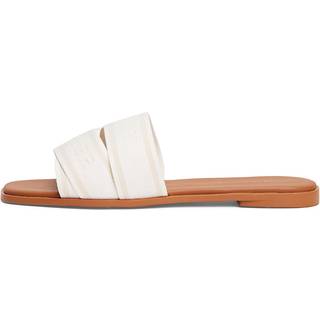 Webbing Woven Logo Strap Mules