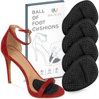 Metatarsal Pads Women | Hælindsatser til kvinder | Kugle af fodpuder (2 par fodpuder) Hele dagen smertelindring og komfort En størrelse passer ti