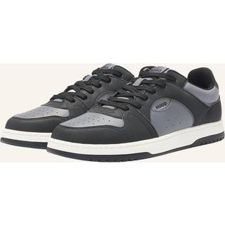 Sneakers med low-top-design i imiteret læder