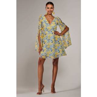 Jolie Moi Jolie Moi Chiffon Split Sleeve Mini Kjole - EU 36 (UK 8)