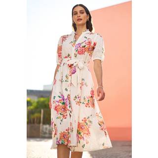 Yumi Yumi White Floral 100% Cotton Broderie Anglaise Skater Dress - EU 40 (UK 12)