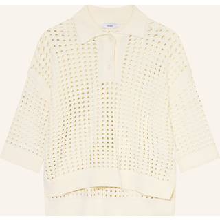 Reiss Reiss Buttermilk Reika Cotton Crochet Collared Jumper