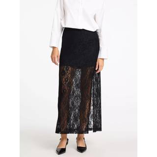 Selected Femme - Sort - Slfmista Hw Ankle Lace Skirt - Medium