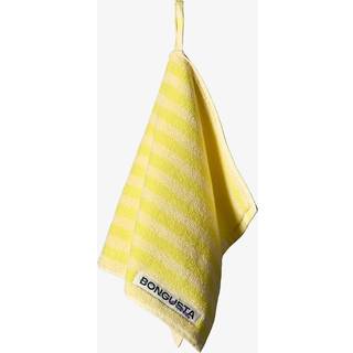 Bongusta Naram Gæste Håndklæde 30x50 cm - Pristine & Neon Yellow