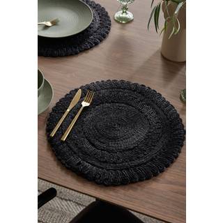 Next Set of 2 Black Jute Woven Placemats