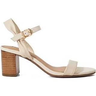 Dune London Dune London Cream Wide Fit Jaliz Two Part Heel Sandals